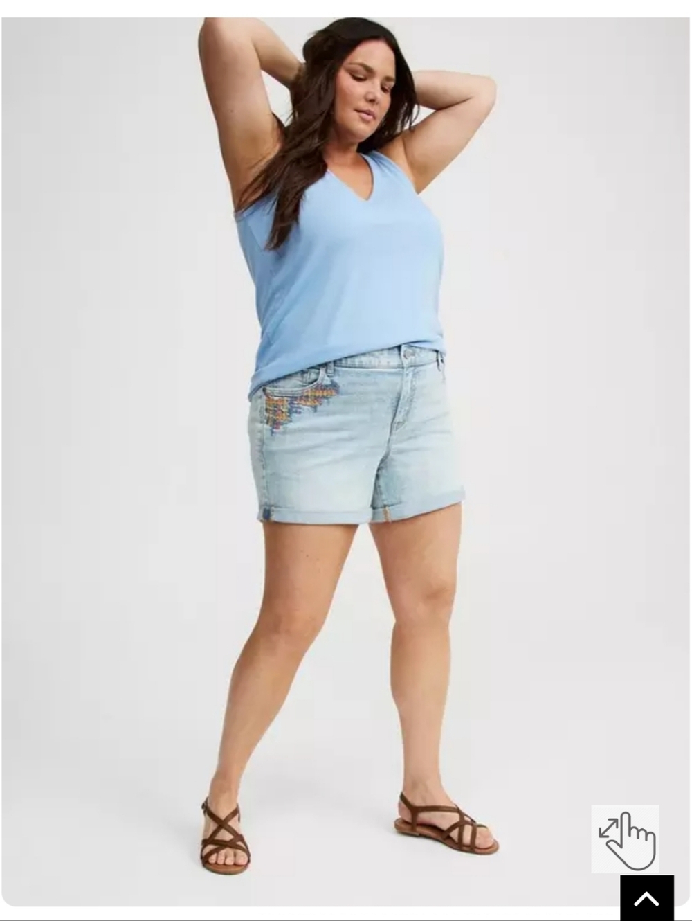 NWT Torrid 5'' Perfect Mid-Rise Embroidered Short Sz 14